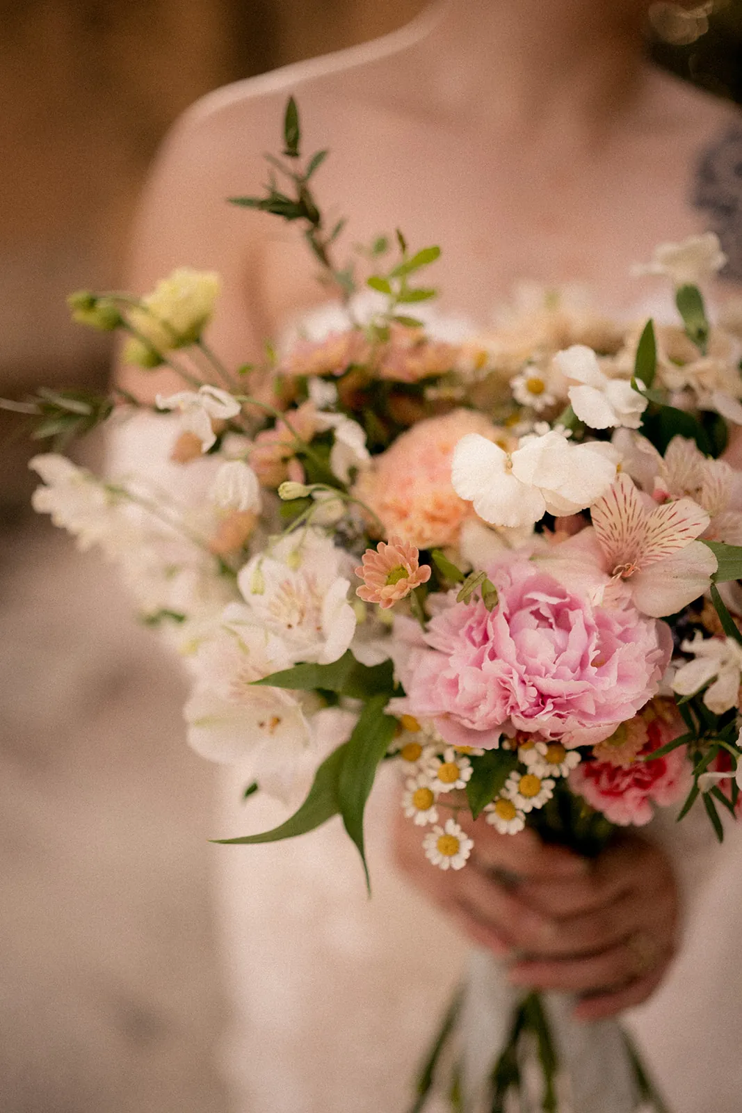 Bouquet de pivoines roses