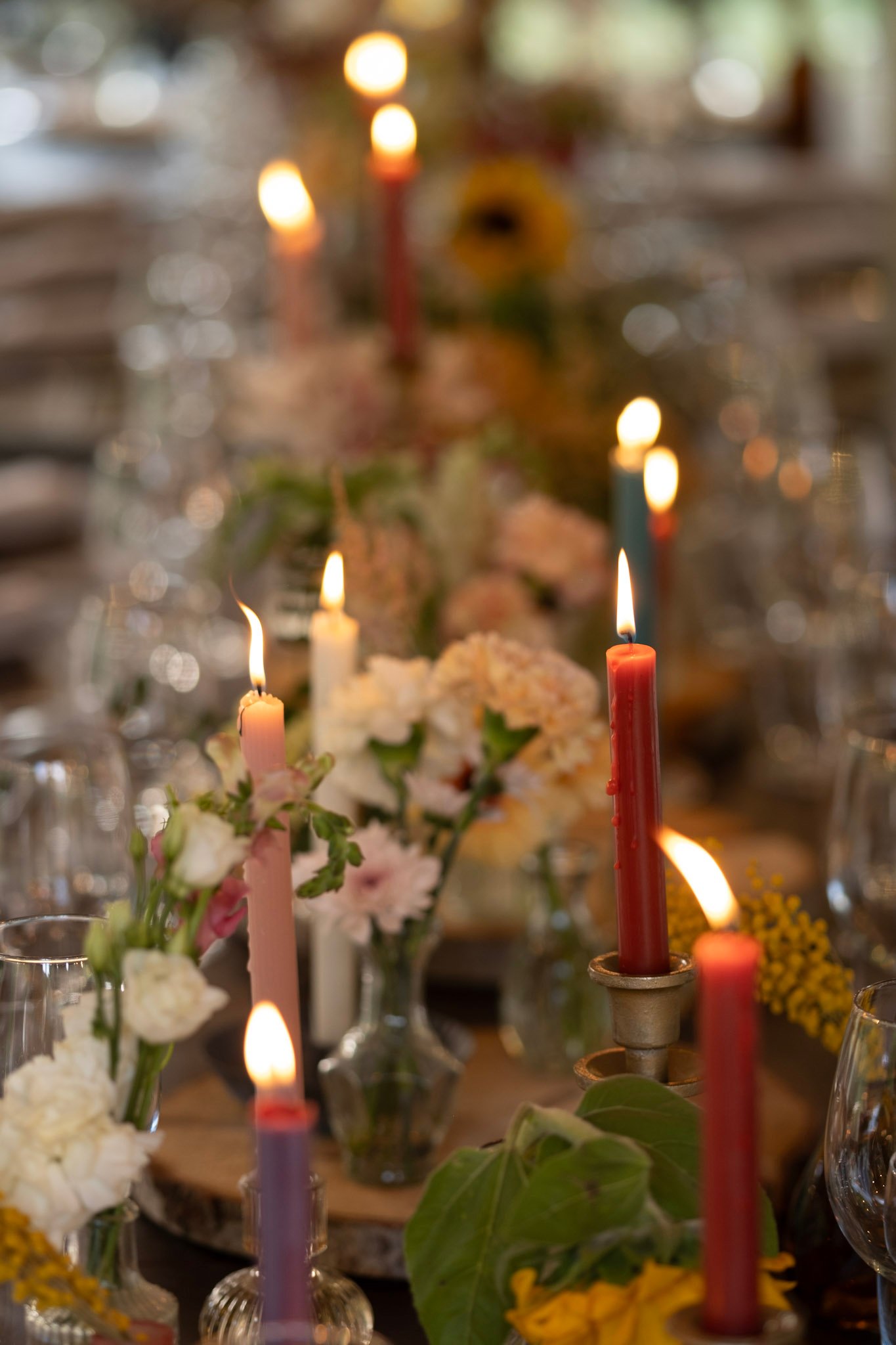 Atelier composition de table — arrangement floral pour décoration de réception